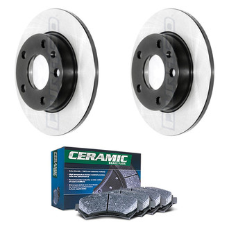 DuraGo® - Electrophoretic Coated Plain Rear Brake Kit with Ceramic Pads