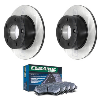 DuraGo® - Electrophoretic Coated Plain Rear Brake Kit with Ceramic Pads