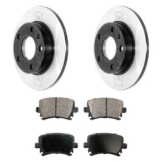 DuraGo® - Electrophoretic Coated Plain Rear Brake Kit with Ceramic Pads