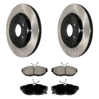 DuraGo® - Electrophoretic Coated Plain Rear Brake Kit with Ceramic Pads