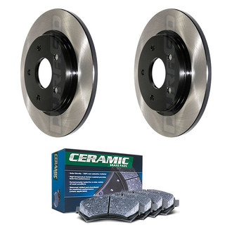 DuraGo® - Electrophoretic Coated Plain Rear Brake Kit with Ceramic Pads