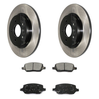 DuraGo® - Electrophoretic Coated Plain Rear Brake Kit with Ceramic Pads