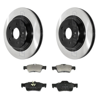 DuraGo® - Electrophoretic Coated Plain Rear Brake Kit with Ceramic Pads
