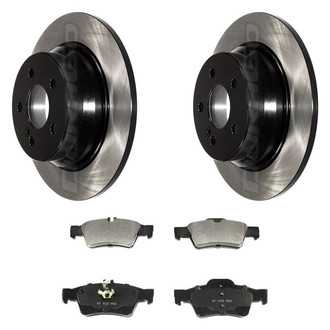 DuraGo® - Electrophoretic Coated Plain Rear Brake Kit with Ceramic Pads