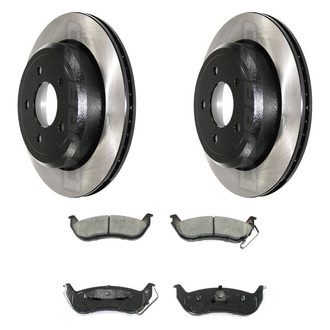 DuraGo® - Electrophoretic Coated Plain Rear Brake Kit with Ceramic Pads