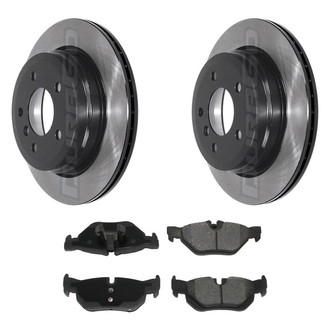 DuraGo® - Electrophoretic Coated Plain Rear Brake Kit with Ceramic Pads