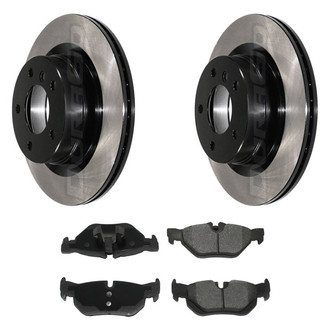 DuraGo® - Electrophoretic Coated Plain Rear Brake Kit with Ceramic Pads