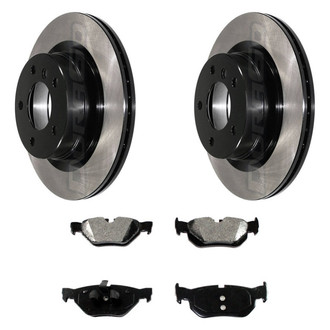 DuraGo® - Electrophoretic Coated Plain Rear Brake Kit with Ceramic Pads