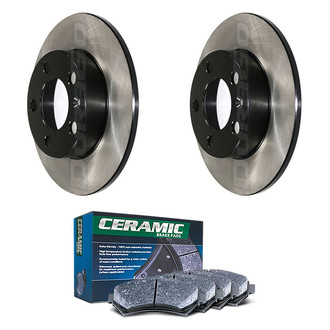 DuraGo® - Electrophoretic Coated Plain Rear Brake Kit with Ceramic Pads