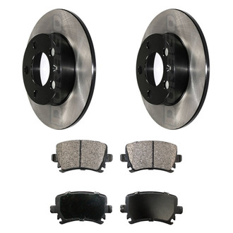 DuraGo® - Electrophoretic Coated Plain Rear Brake Kit with Ceramic Pads