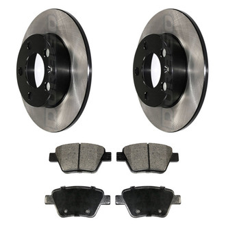 DuraGo® - Electrophoretic Coated Plain Rear Brake Kit with Ceramic Pads