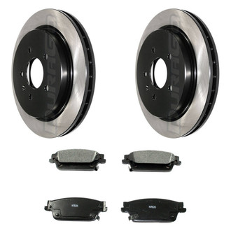 DuraGo® - Electrophoretic Coated 1-Piece Plain Brake Kit with Ceramic Brake Pads