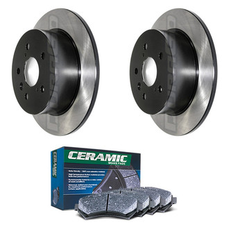 DuraGo® - Electrophoretic Coated Plain Rear Brake Kit with Ceramic Pads