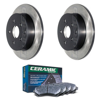 DuraGo® - Electrophoretic Coated Plain Rear Brake Kit with Ceramic Pads