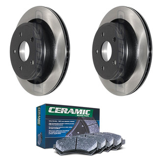 DuraGo® - Electrophoretic Coated Plain Rear Brake Kit with Ceramic Pads