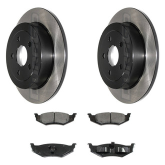 DuraGo® - Electrophoretic Coated 1-Piece Plain Brake Kit with Ceramic Brake Pads