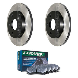 DuraGo® - Electrophoretic Coated Plain Rear Brake Kit with Ceramic Pads