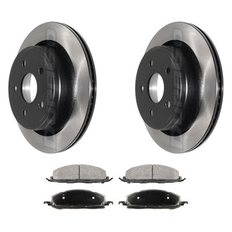 DuraGo® - Electrophoretic Coated Plain Rear Brake Kit with Ceramic Pads