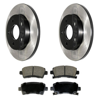 DuraGo® - Electrophoretic Coated Plain Rear Brake Kit with Ceramic Pads