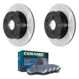 DuraGo® - Electrophoretic Coated Plain Rear Brake Kit with Ceramic Pads