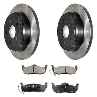 DuraGo® - Electrophoretic Coated Plain Rear Brake Kit with Ceramic Pads