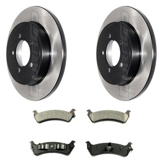 DuraGo® - Electrophoretic Coated Plain Rear Brake Kit with Ceramic Pads