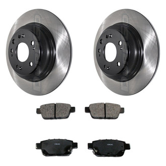 DuraGo® - Electrophoretic Coated Plain Rear Brake Kit with Ceramic Pads