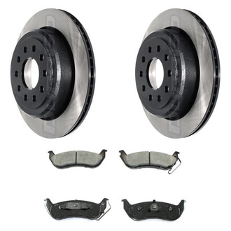 DuraGo® - Electrophoretic Coated Plain Rear Brake Kit with Ceramic Pads