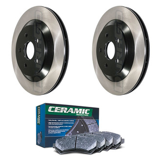 DuraGo® - Electrophoretic Coated 1-Piece Plain Brake Kit with Ceramic Brake Pads