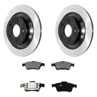DuraGo® - Electrophoretic Coated Plain Rear Brake Kit with Ceramic Pads