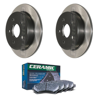 DuraGo® - Electrophoretic Coated Plain Rear Brake Kit with Ceramic Pads