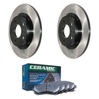 DuraGo® - Electrophoretic Coated Plain Rear Brake Kit with Ceramic Pads