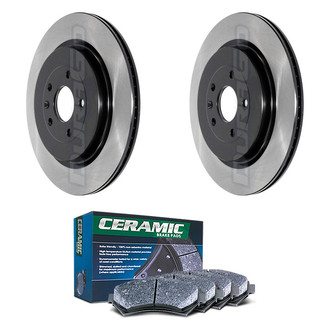 DuraGo® - Electrophoretic Coated Plain Rear Brake Kit with Ceramic Pads