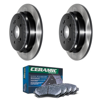 DuraGo® - Electrophoretic Coated Plain Rear Brake Kit with Ceramic Pads