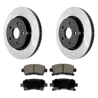 DuraGo® - Electrophoretic Coated Plain Rear Brake Kit with Ceramic Pads