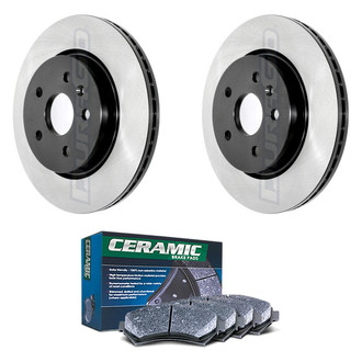 DuraGo® - Electrophoretic Coated Plain Rear Brake Kit with Ceramic Pads