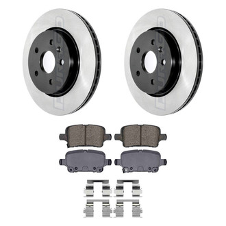 DuraGo® - Electrophoretic Coated Plain Rear Brake Kit with Ceramic Pads