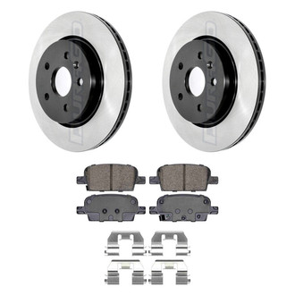 DuraGo® - Electrophoretic Coated Plain Rear Brake Kit with Ceramic Pads