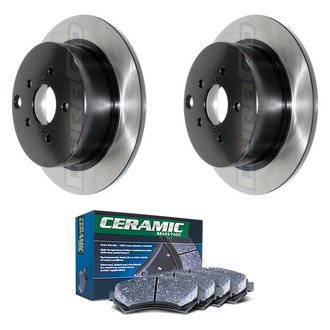 DuraGo® - Electrophoretic Coated 1-Piece Plain Brake Kit with Ceramic Brake Pads