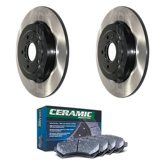 DuraGo® - Electrophoretic Coated Plain Rear Brake Kit with Ceramic Pads