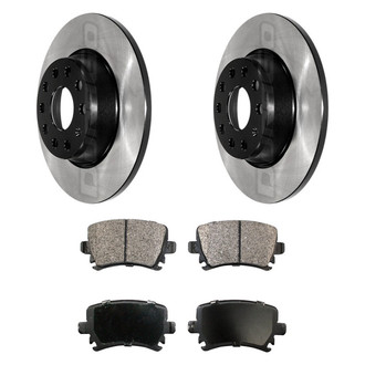 DuraGo® - Electrophoretic Coated Plain Rear Brake Kit with Ceramic Pads