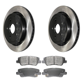 DuraGo® - Electrophoretic Coated Plain Rear Brake Kit with Ceramic Pads