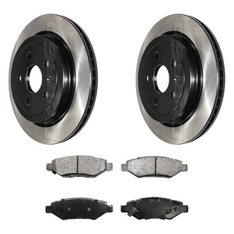 DuraGo® - Electrophoretic Coated Plain Rear Brake Kit with Ceramic Pads