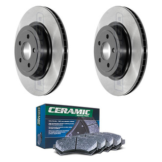 DuraGo® - Electrophoretic Coated Plain Rear Brake Kit with Ceramic Pads