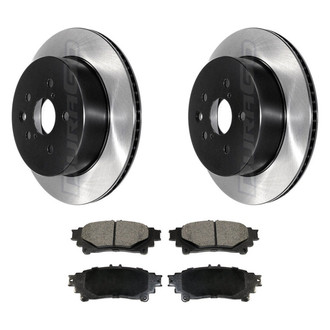 DuraGo® - Electrophoretic Coated Plain Rear Brake Kit with Ceramic Pads