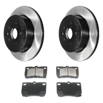 DuraGo® - Electrophoretic Coated Plain Rear Brake Kit with Ceramic Pads