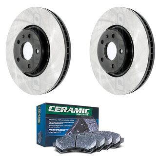 DuraGo® - Electrophoretic Coated Plain Rear Brake Kit with Ceramic Pads