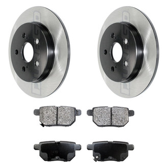 DuraGo® - Electrophoretic Coated Plain Rear Brake Kit with Ceramic Pads
