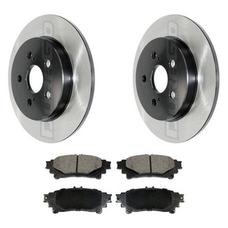 DuraGo® - Electrophoretic Coated Plain Rear Brake Kit with Ceramic Pads