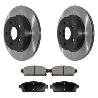 DuraGo® - Electrophoretic Coated Plain Rear Brake Kit with Ceramic Pads